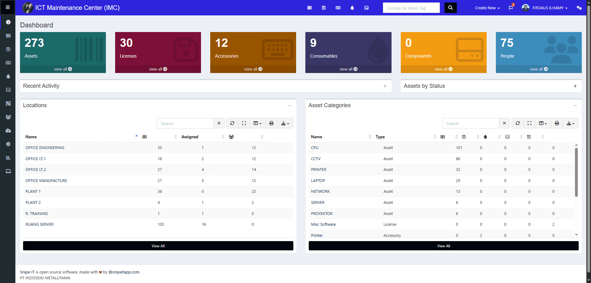 IT Asset Management System (Snipe-IT)